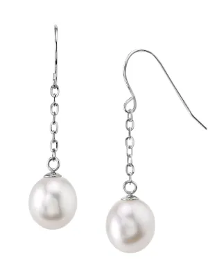 14K Gold Drop-Shape Freshwater Pearl Lila Tincup Earrings