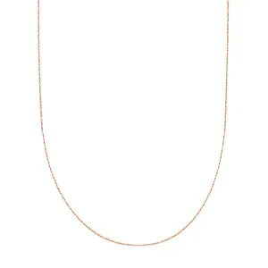 14k Rose Gold Rope Chain Necklace, 0.8mm, 18"