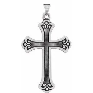 14K Yellow Cross Pendant