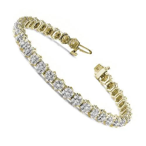 4.50-4.50 CT Round Cut Diamonds - Tennis Bracelet