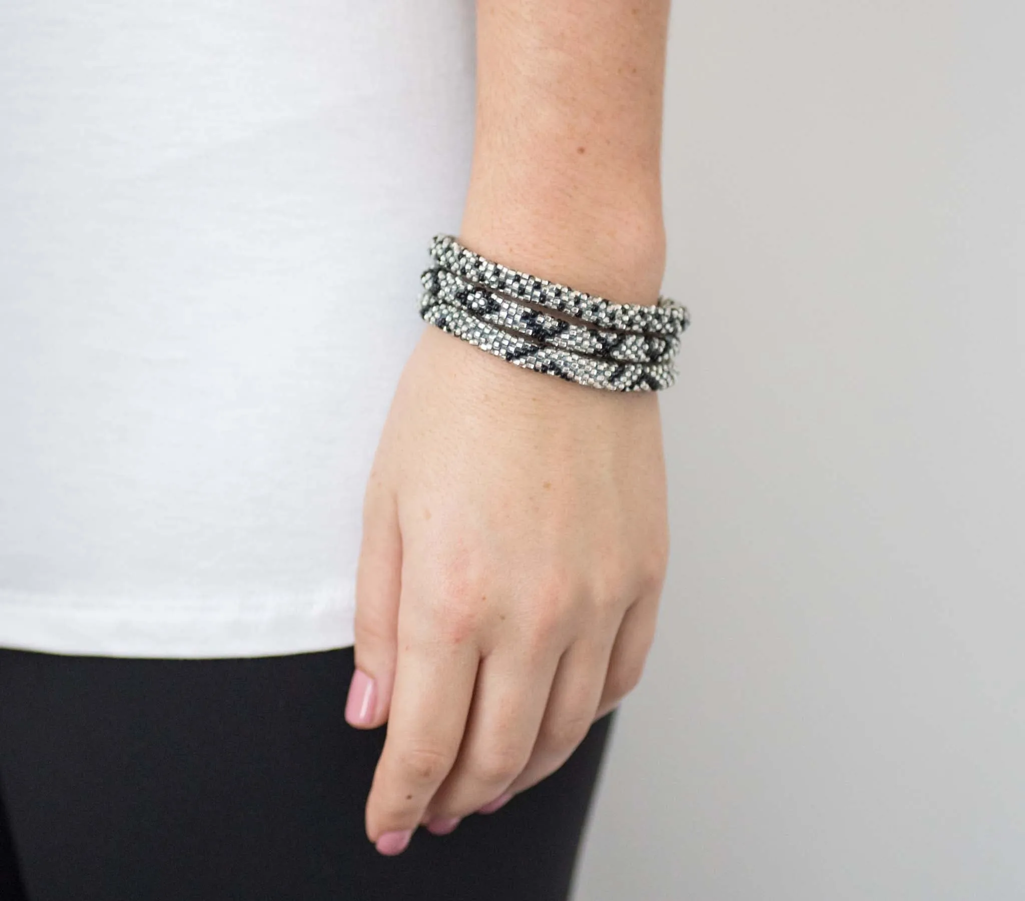 8 inch Roll-On® Bracelets <br> Platinum