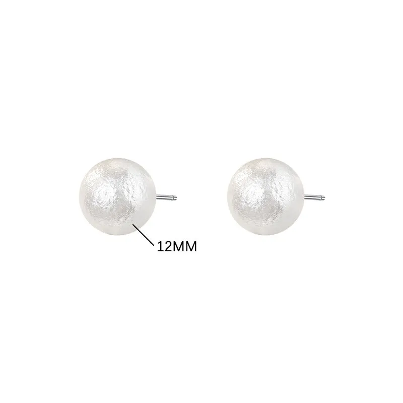 8mm 10mm 12mm 14mm 16mm 18mm 20mm Cotton Pearl Earrings