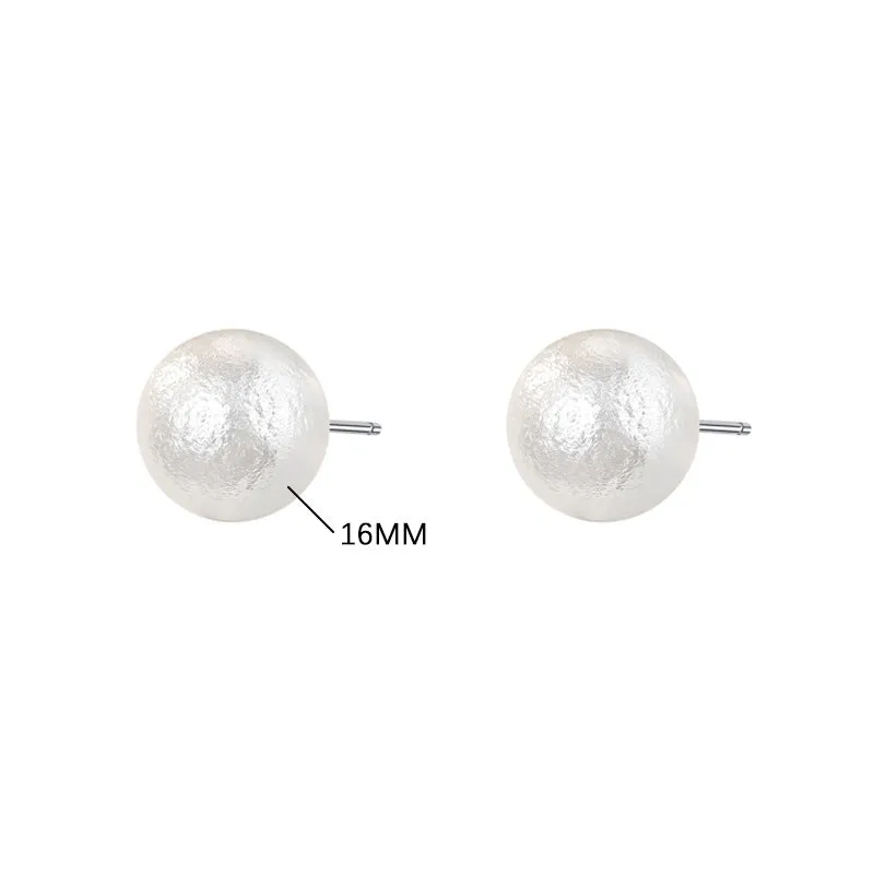 8mm 10mm 12mm 14mm 16mm 18mm 20mm Cotton Pearl Earrings