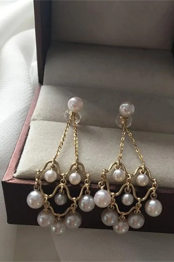 Akoya Pearl Earring with Removable Dangling Part P5