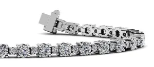 Alternating Lab-Grown Diamond Tennis Bracelet with 3.24 ct.(finished) 1.4mm, 2.6mm