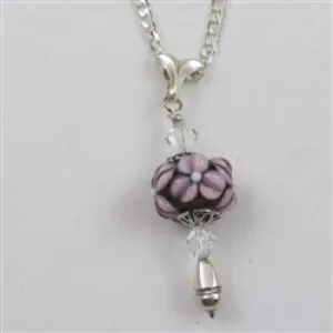 Amethyst Flower Handmade Pendant Necklace