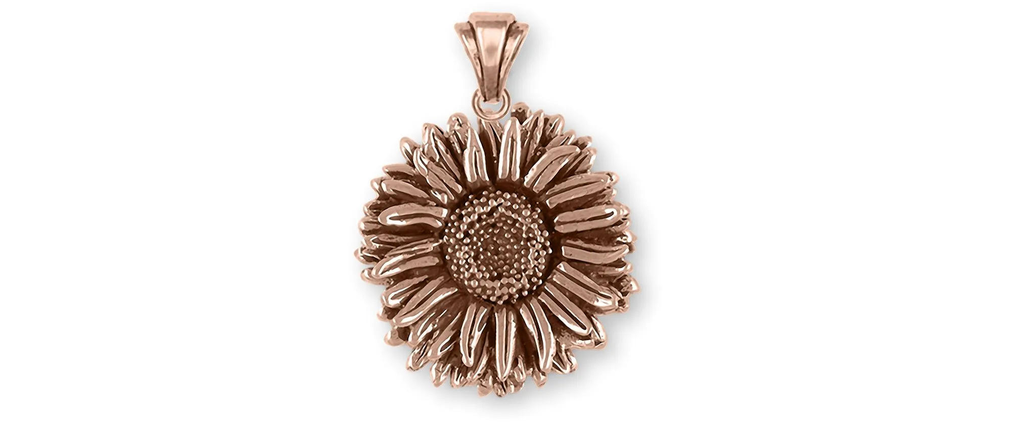 Aster Jewelry 14k Rose Gold Handmade Aster Flower Pendant  AST1-PRG