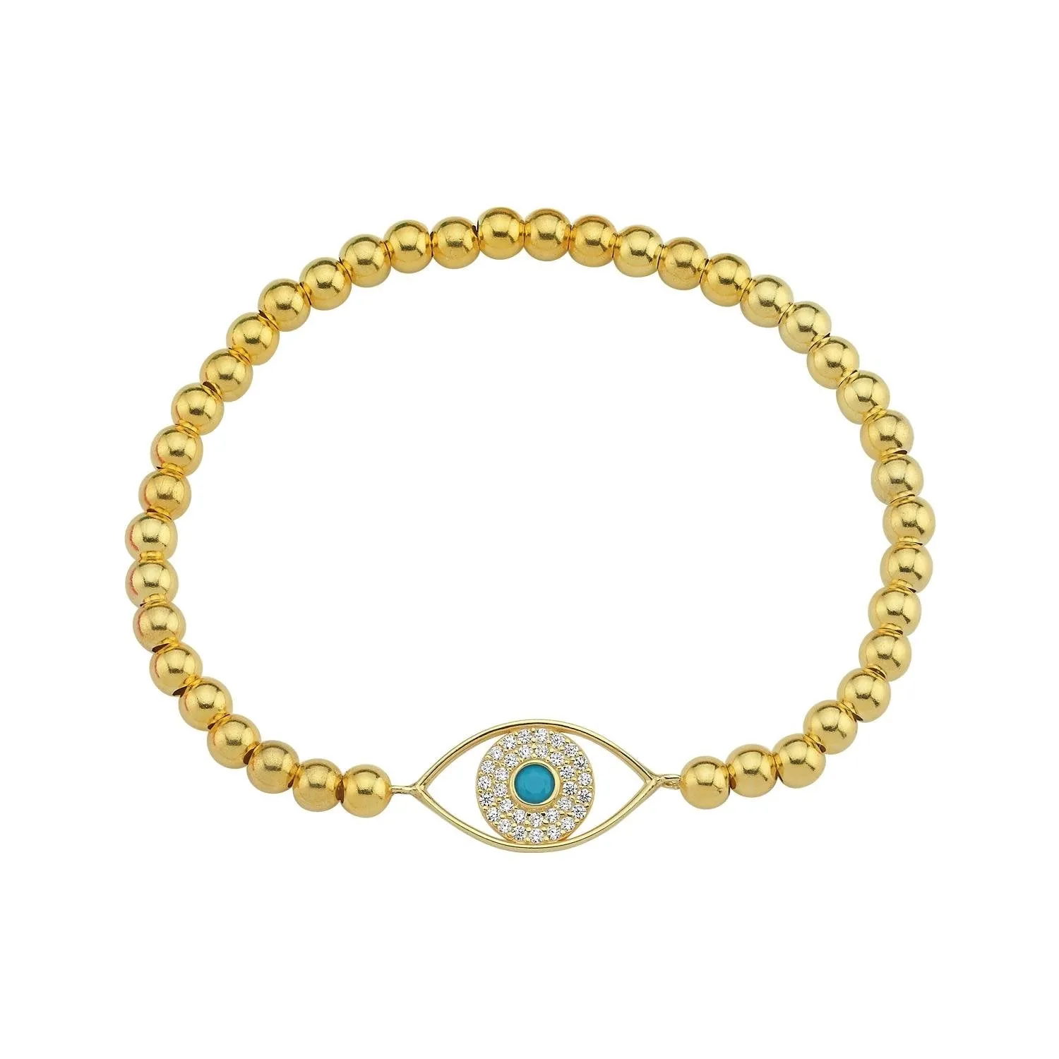 Bead Stretch Evil Eye Bracelet