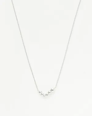 Beaded Floating Necklace | Sterling Silver