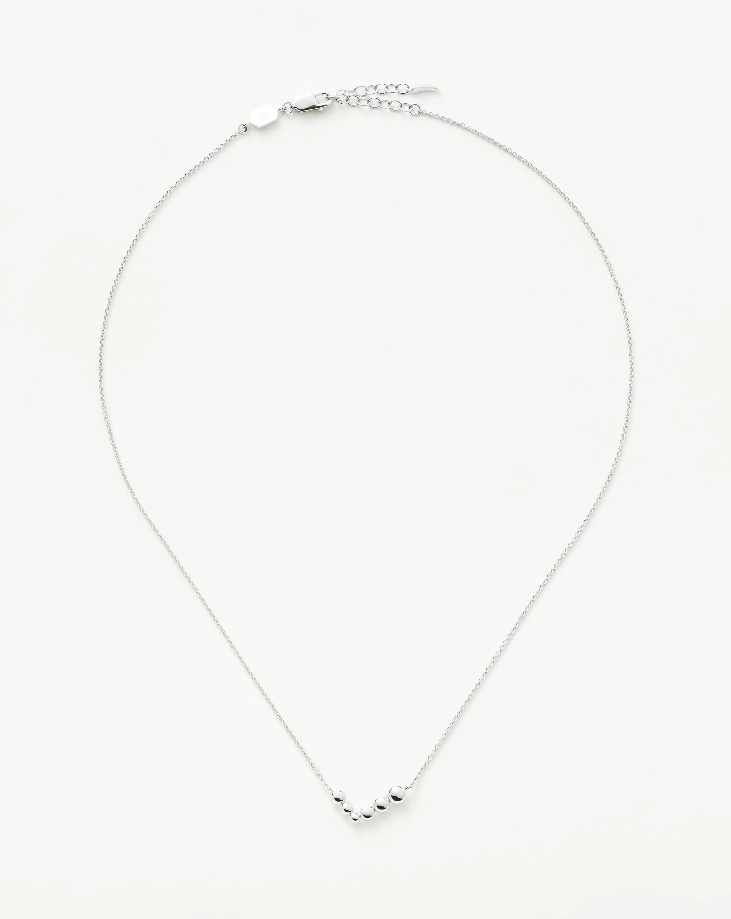 Beaded Floating Necklace | Sterling Silver