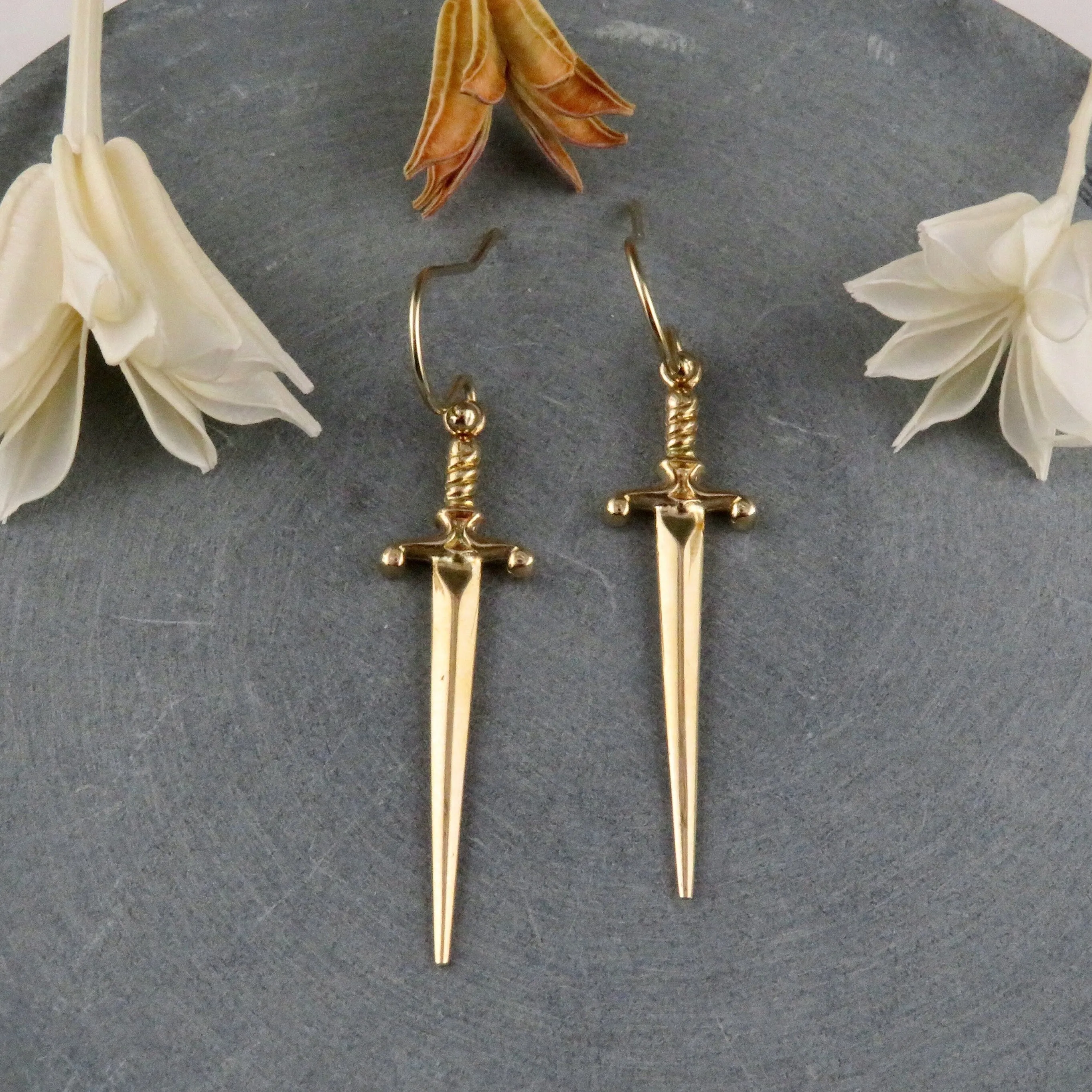 Bronze Dagger Earrings - Large