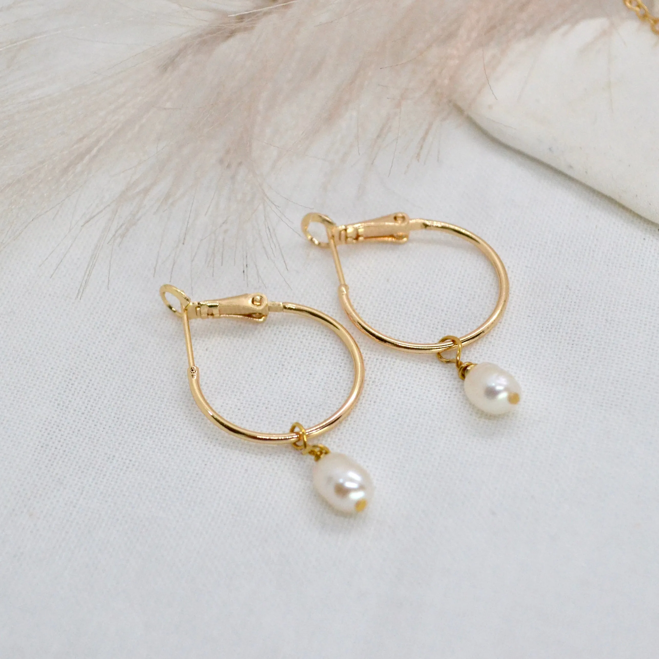 Broome | Pearl Hoop Earrings