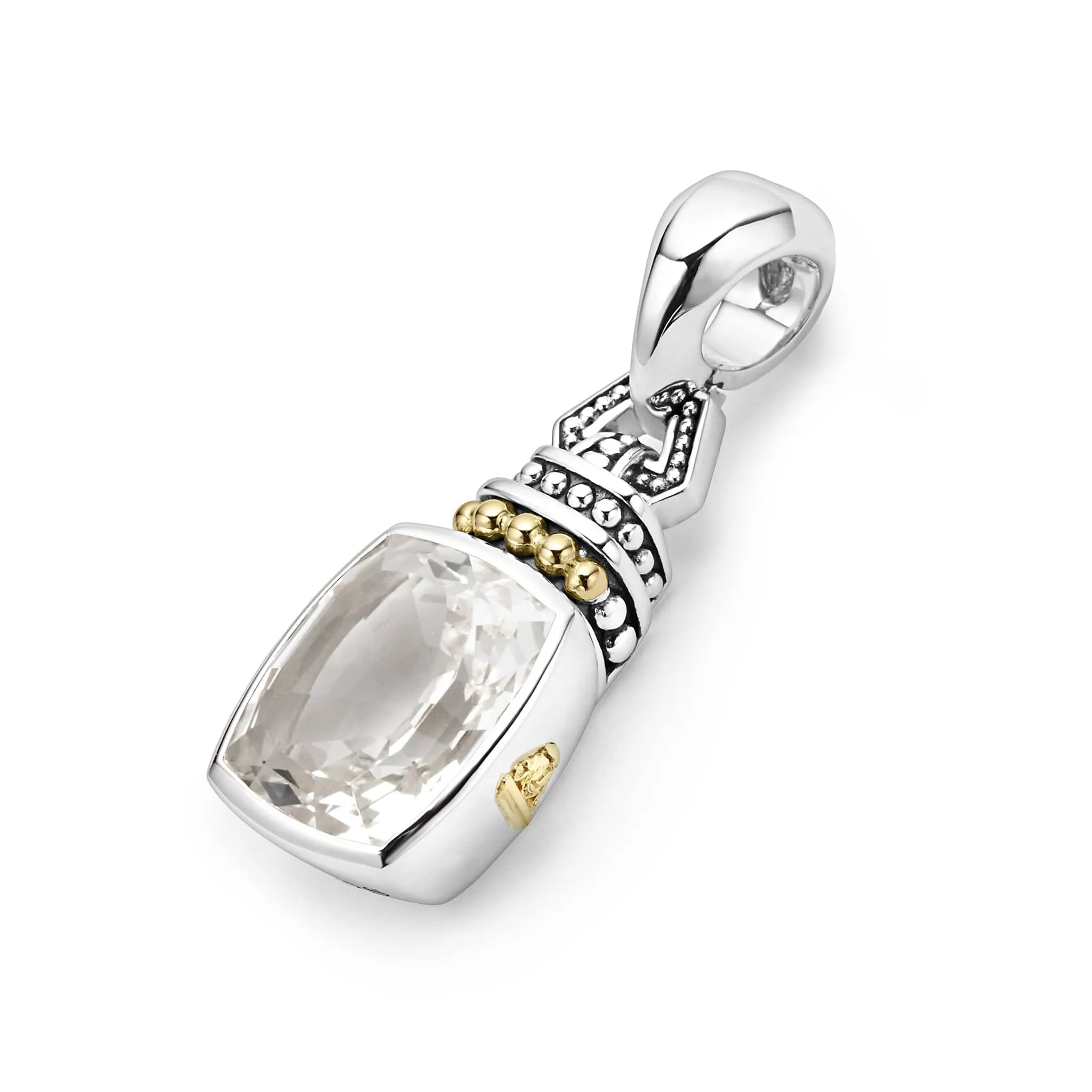 Caviar Color White Topaz Pendant