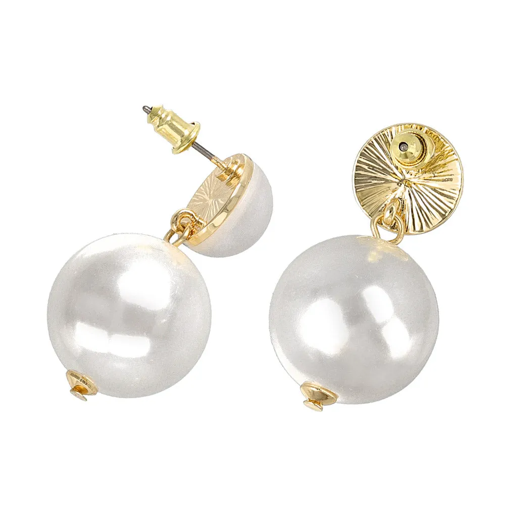 Chunky Double Pearl Earrings