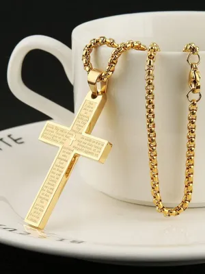 Classic Stainless Steel Cross Necklace