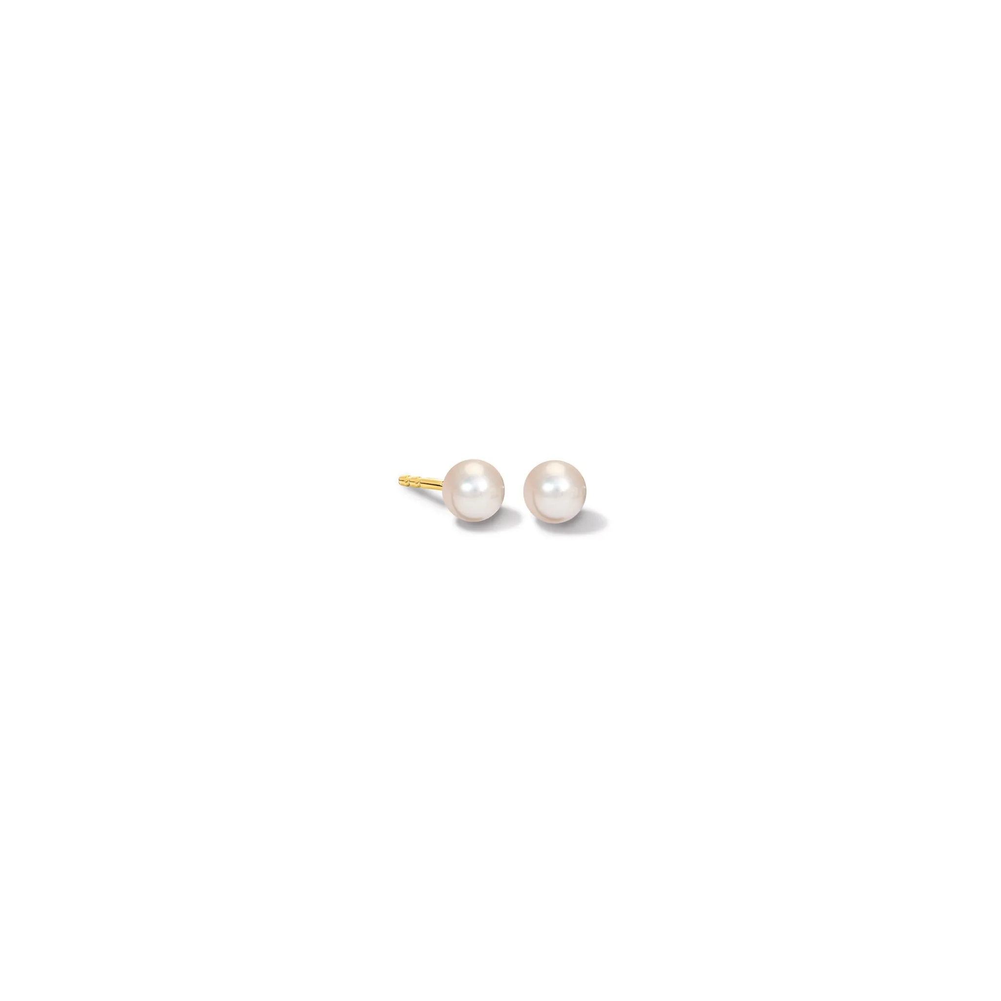 Constanza Stud Earrings 5mm Yellow Gold - Pearl