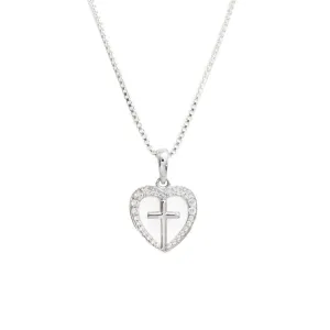 Cross My Heart Necklace - Sterling Silver