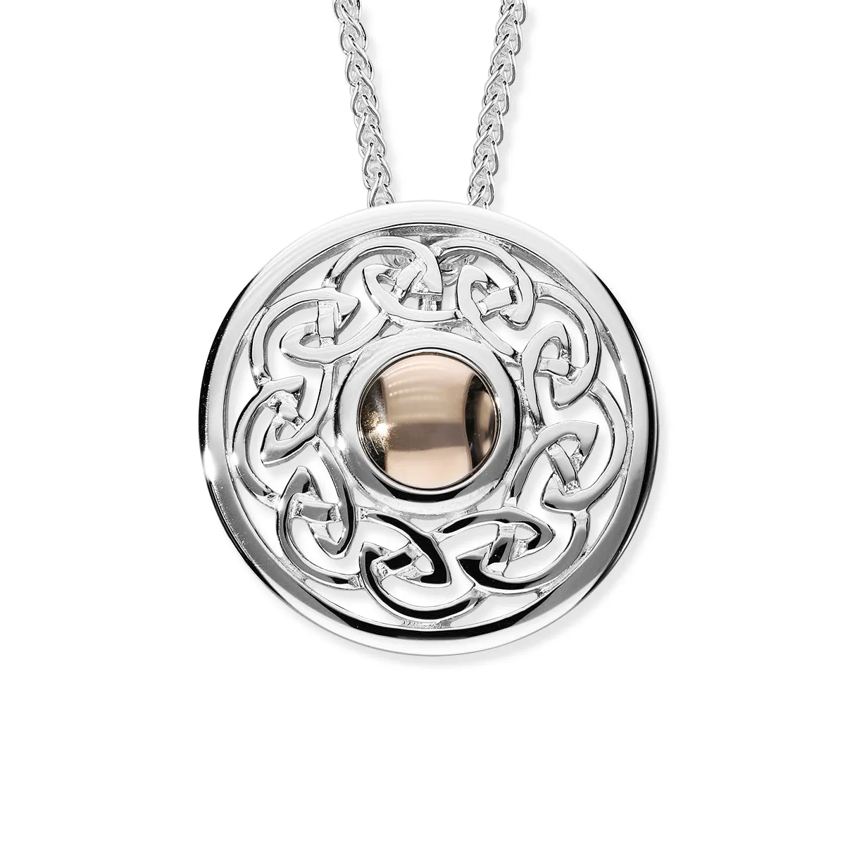 Cuillin Silver/9ct Rose Gold Pendant P572