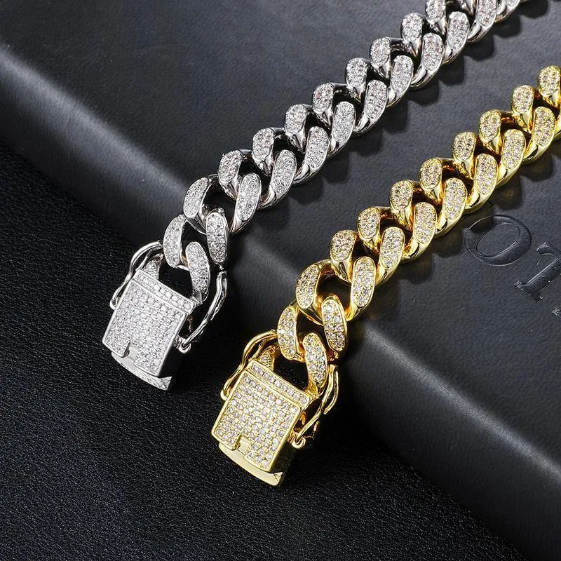 Custom Iced Out Cuban Link Chain with Drip Letter Charms