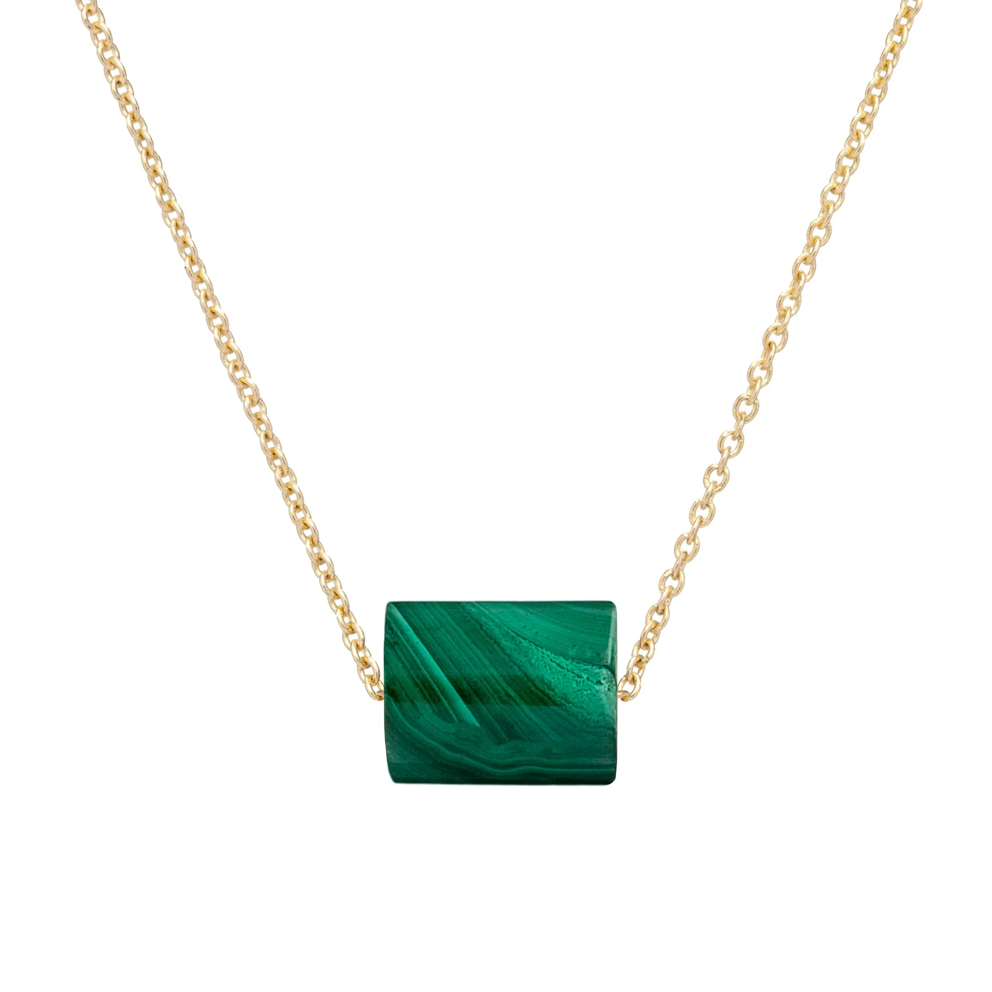 DECO CILINDRO MALACHITE NECKLACE