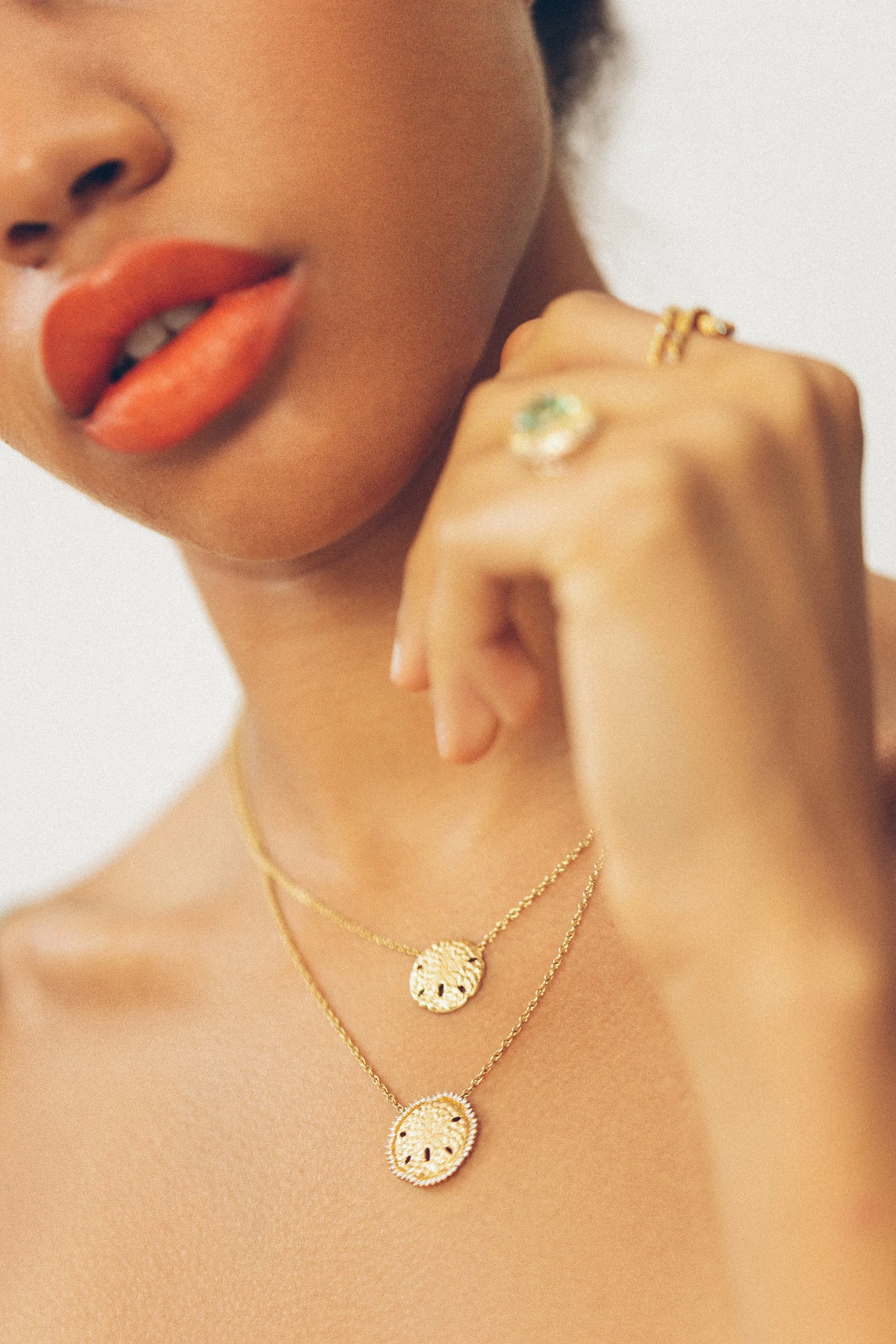 Diamond Sand Dollar Necklace