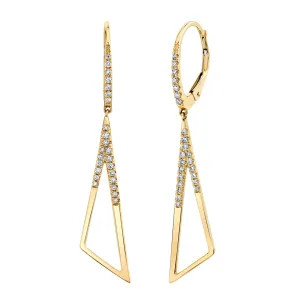 Diamond Triangular Dangle Earrings
