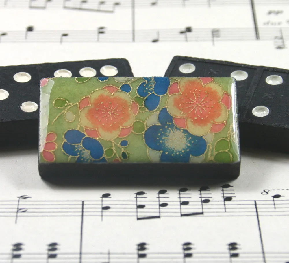 Domino Brooch - Posy Green