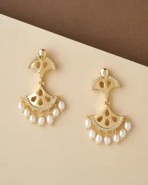 Ethnic Pearl Hanging Earring