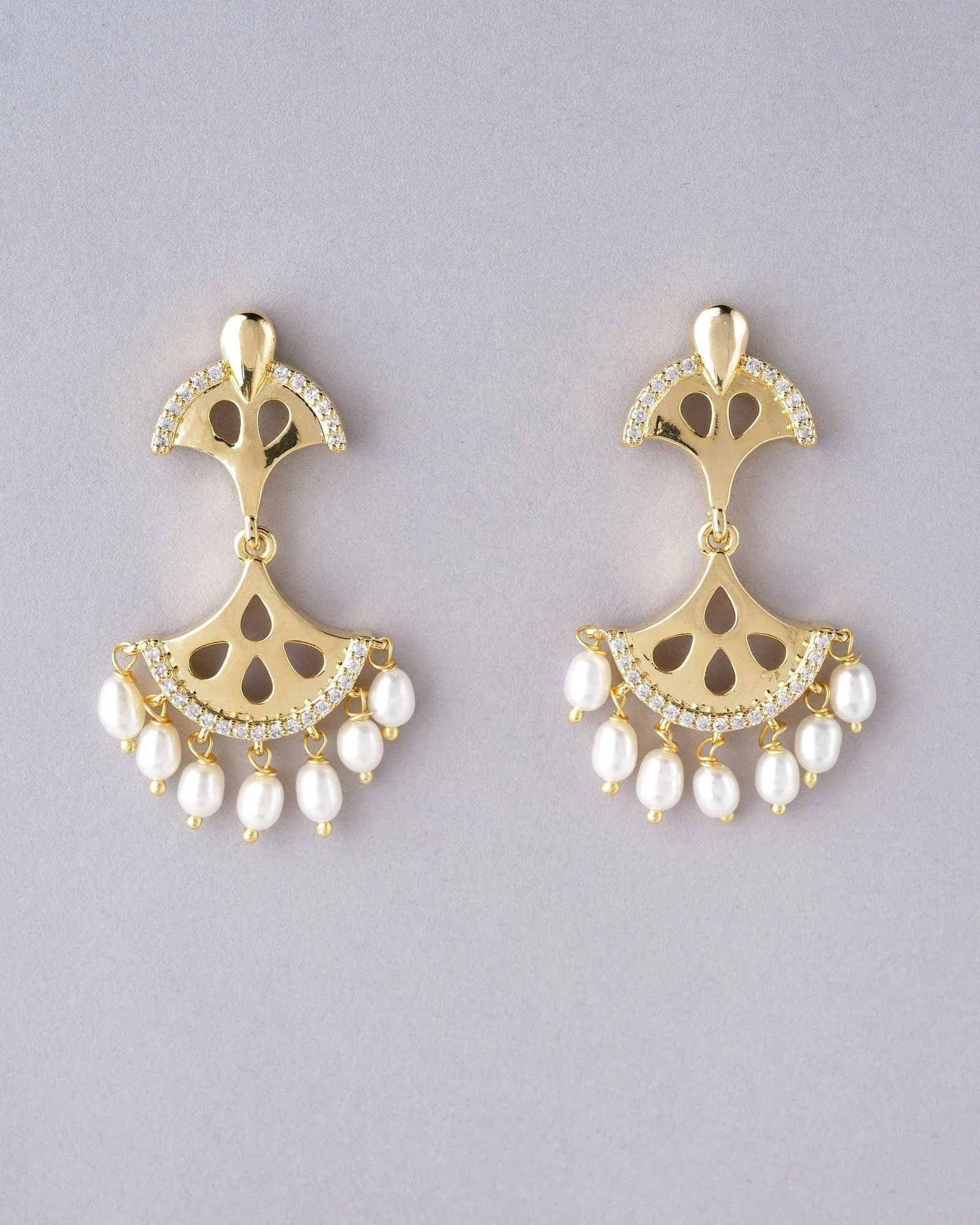 Ethnic Pearl Hanging Earring