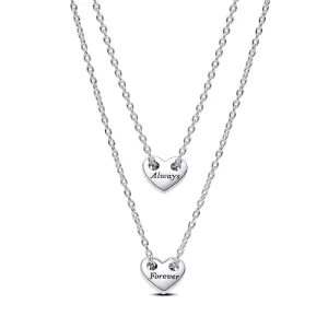 Forever & Always Splittable Heart Collier Necklaces