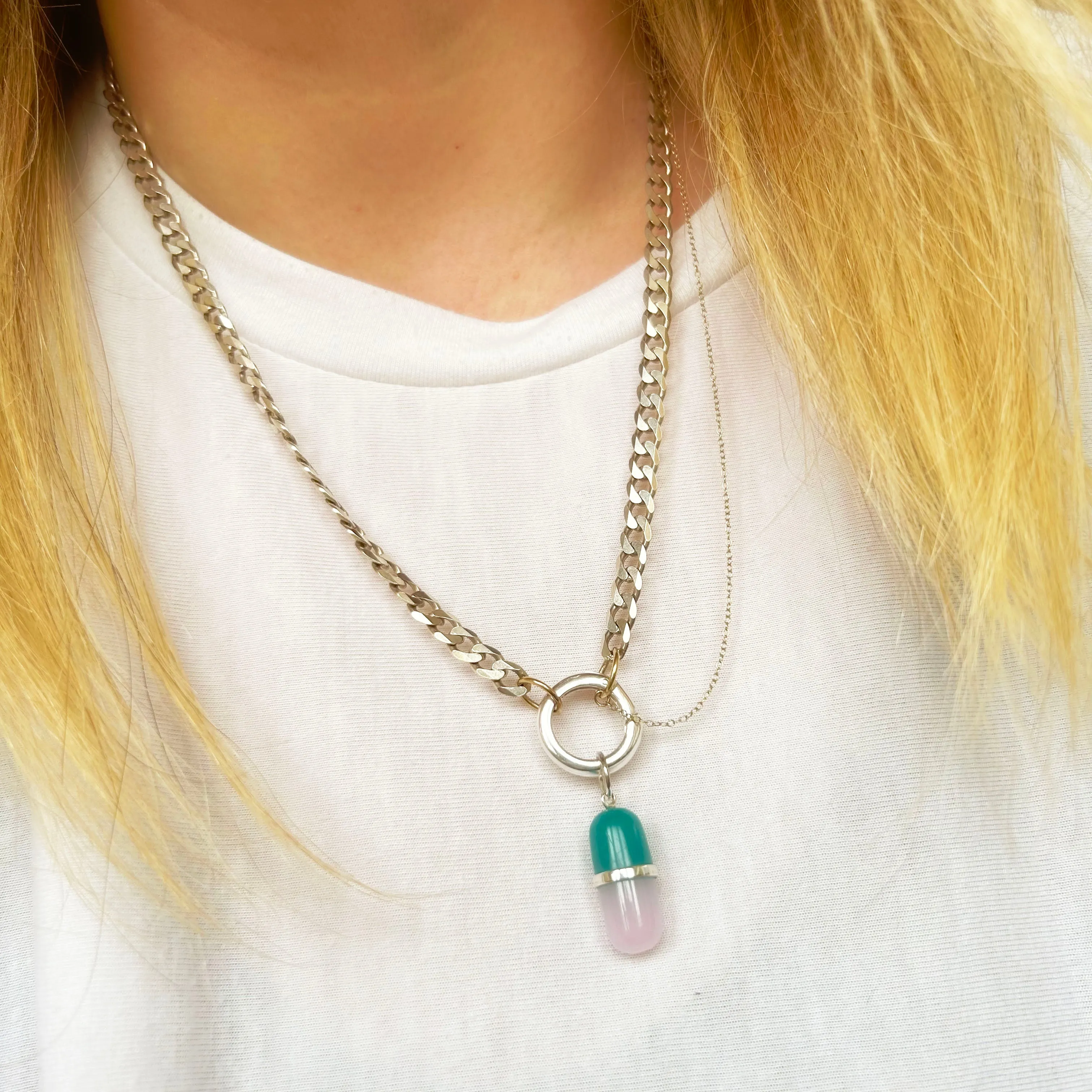 Gemstone Pill Pendants | Chain Excluded