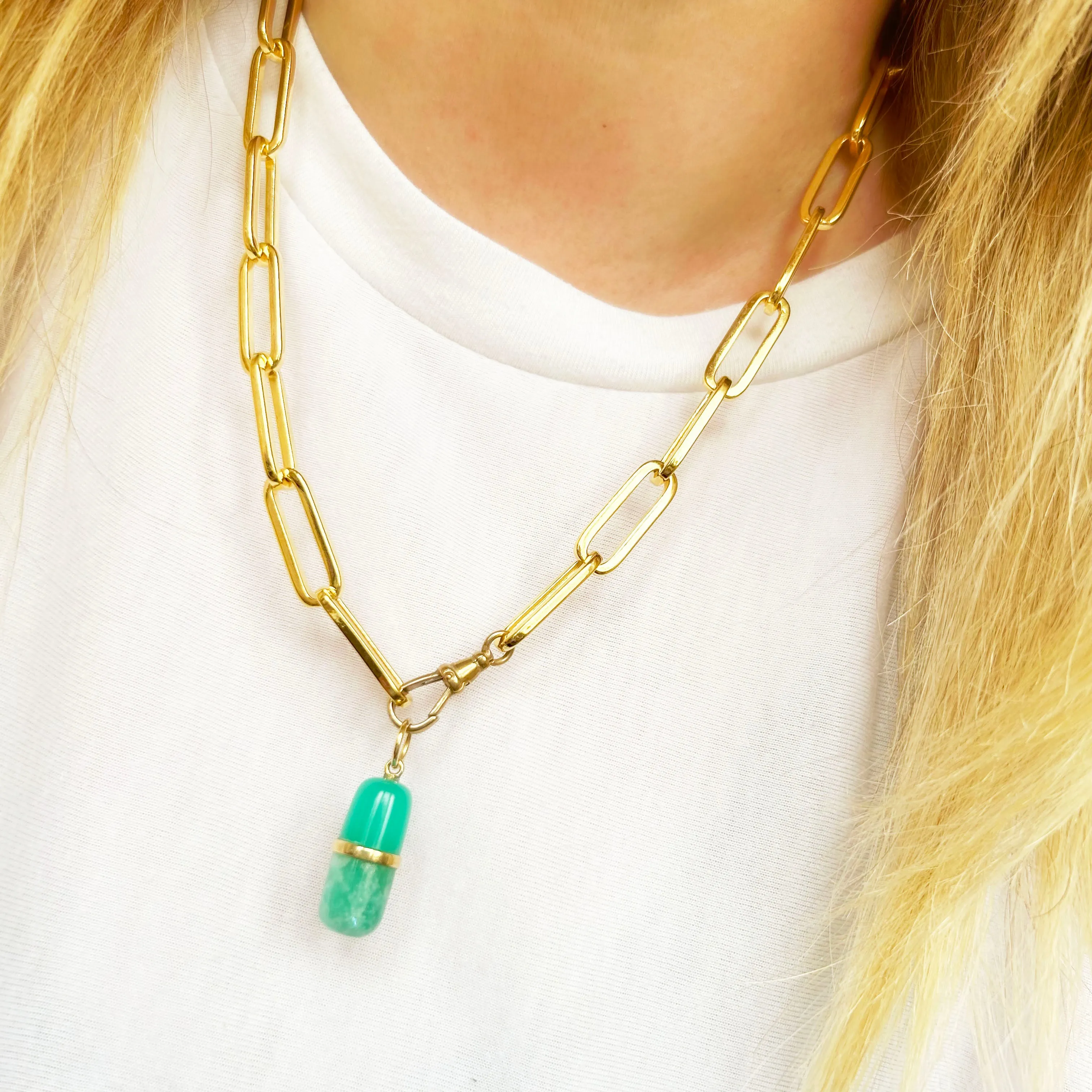 Gemstone Pill Pendants | Chain Excluded