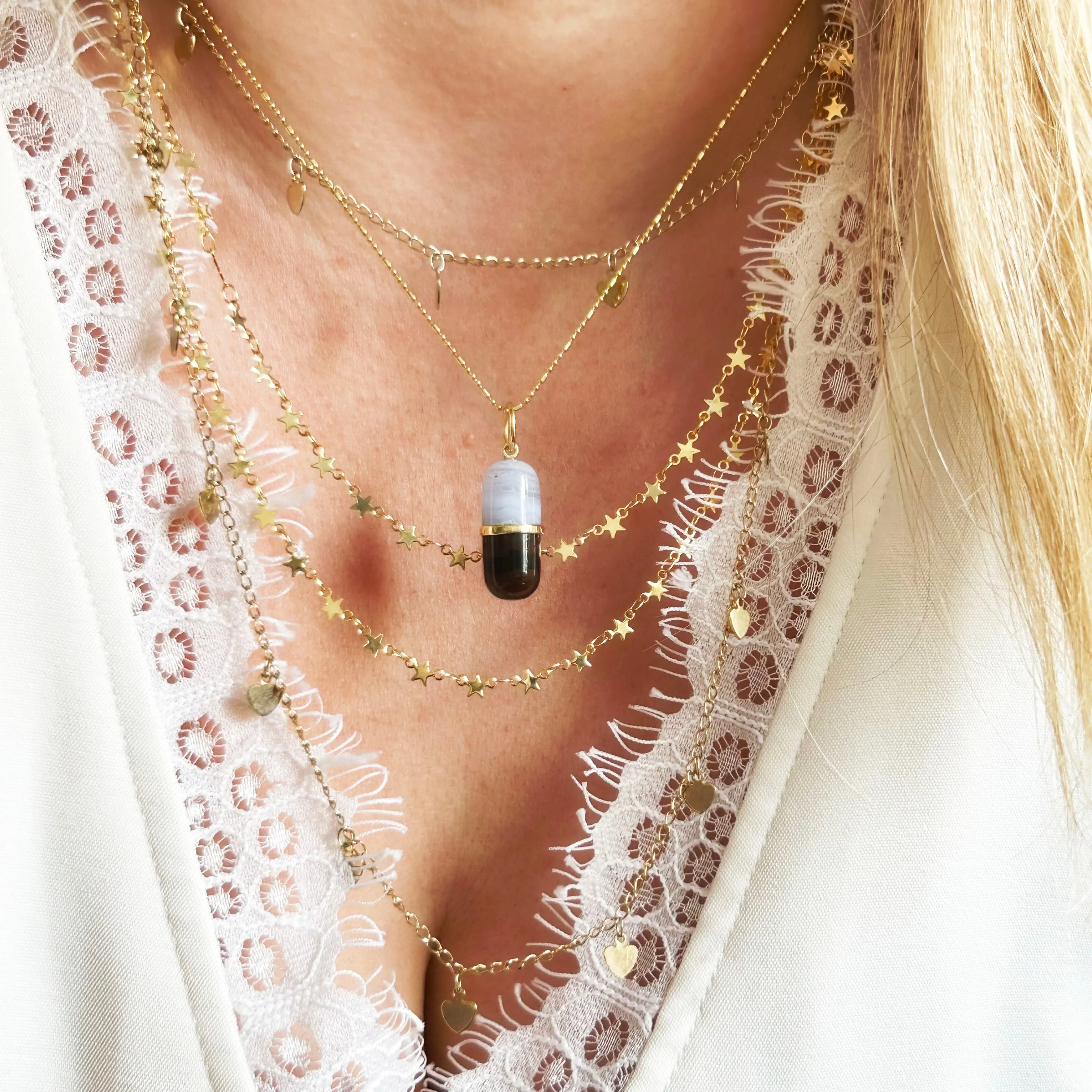 Gemstone Pill Pendants | Chain Excluded