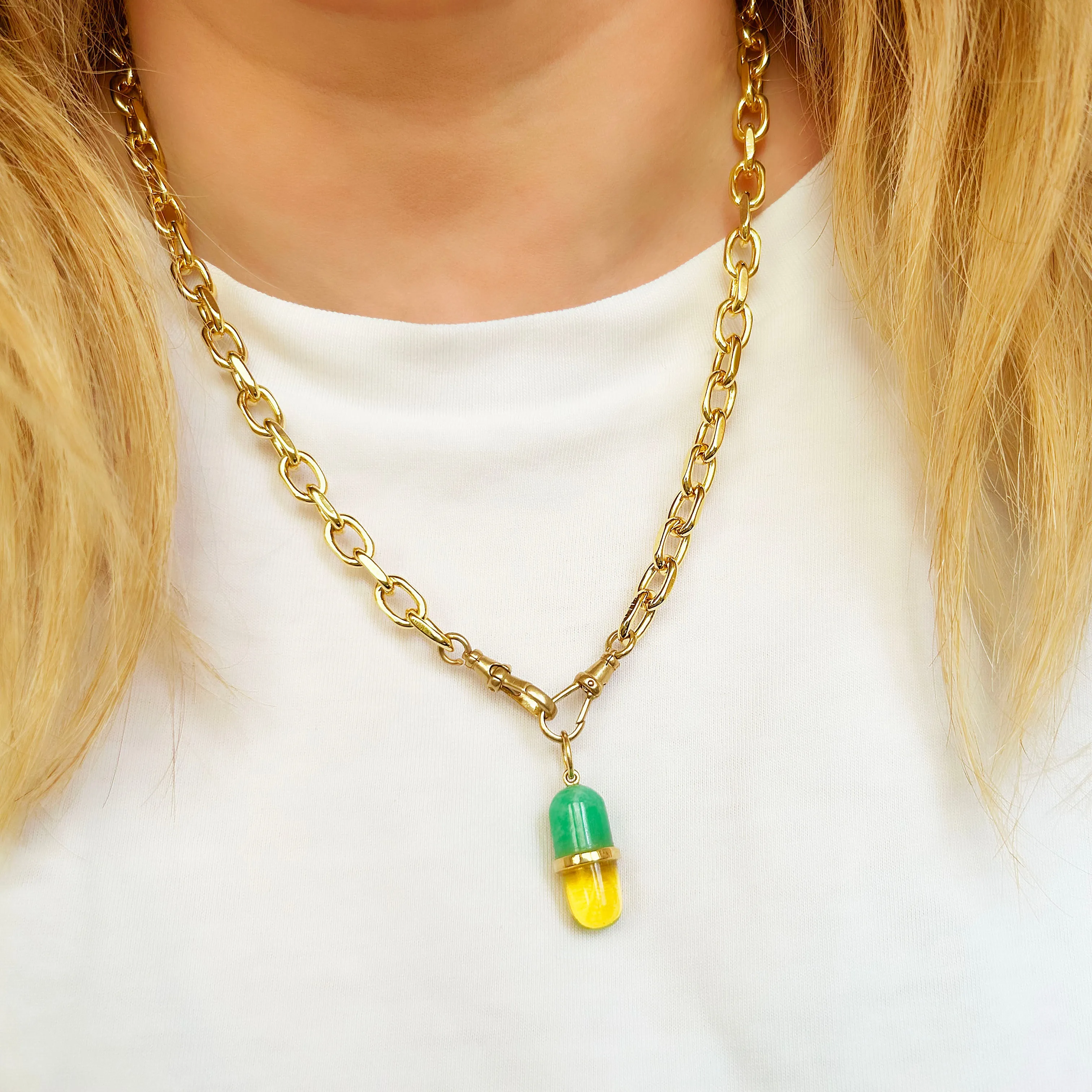 Gemstone Pill Pendants | Chain Excluded