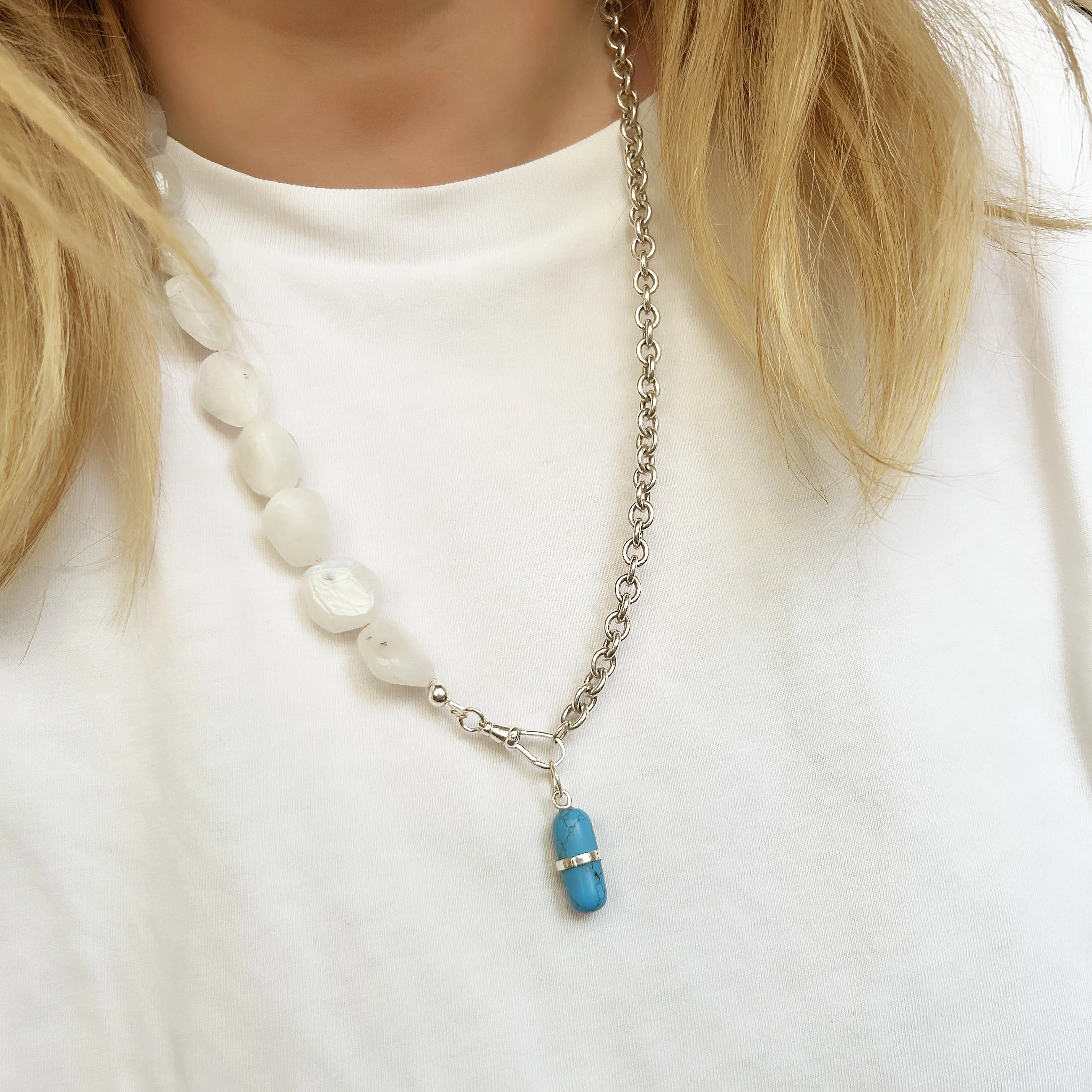 Gemstone Pill Pendants | Chain Excluded