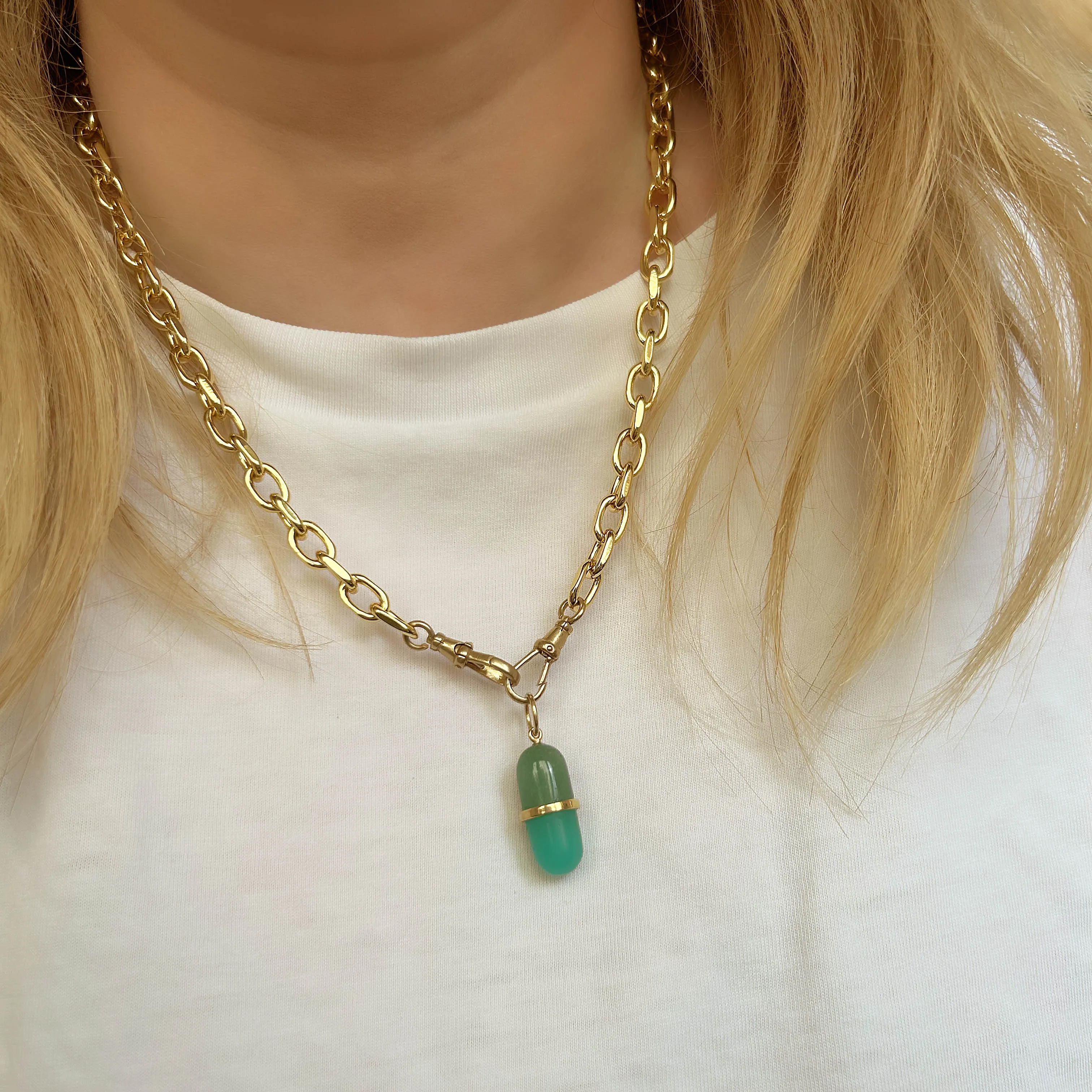 Gemstone Pill Pendants | Chain Excluded