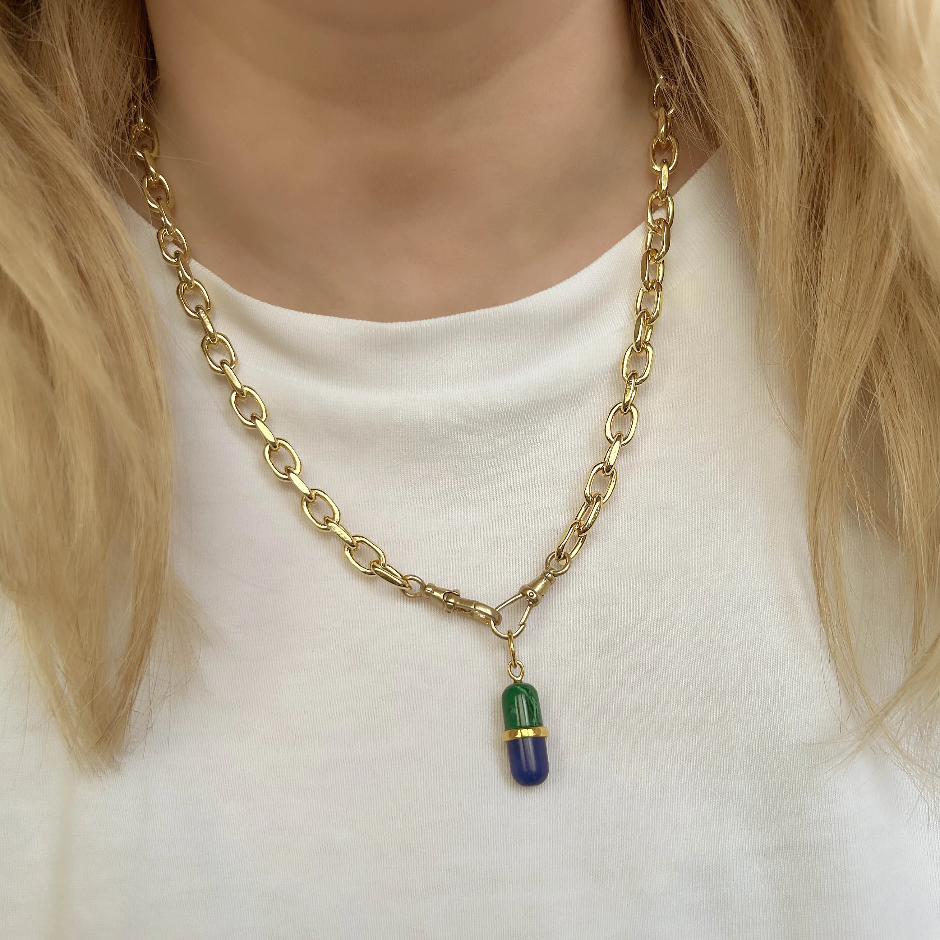 Gemstone Pill Pendants | Chain Excluded