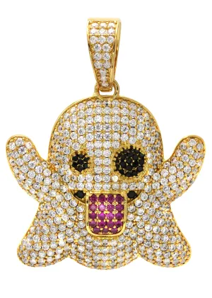 Gold Ghost Emoji Pendant | 18.2 Grams