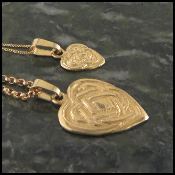 Gold Maggie's Heart Pendants