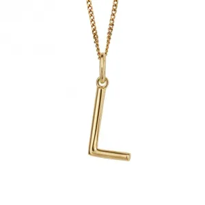 Gold Plated Initial Letter L Pendant P5138