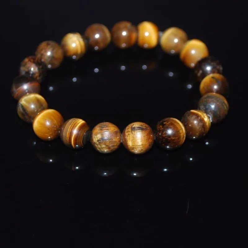 Golden Brown Tiger Eye Men's Bracelets