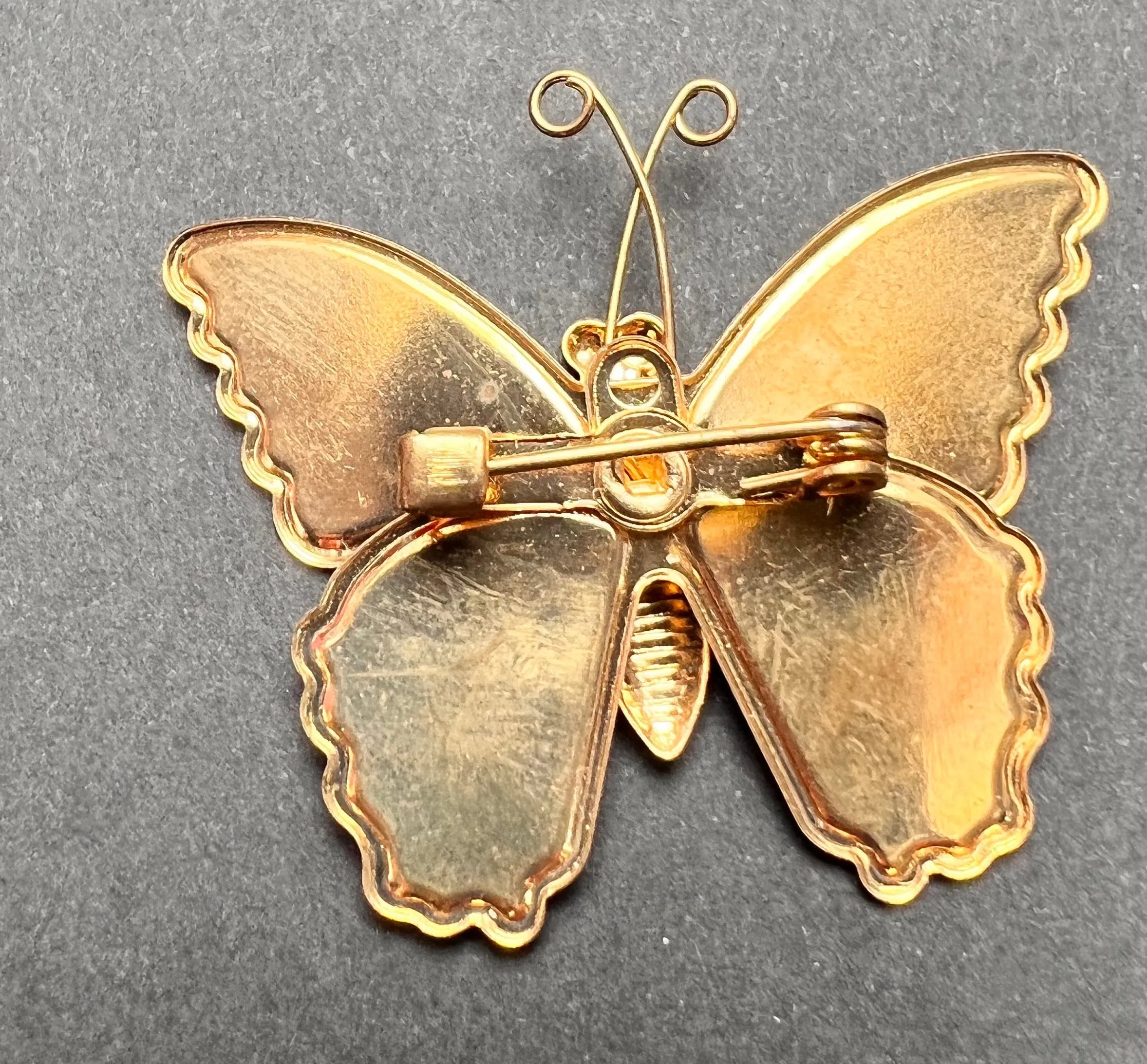 Happy 1970s Enamel Buterfly brooches