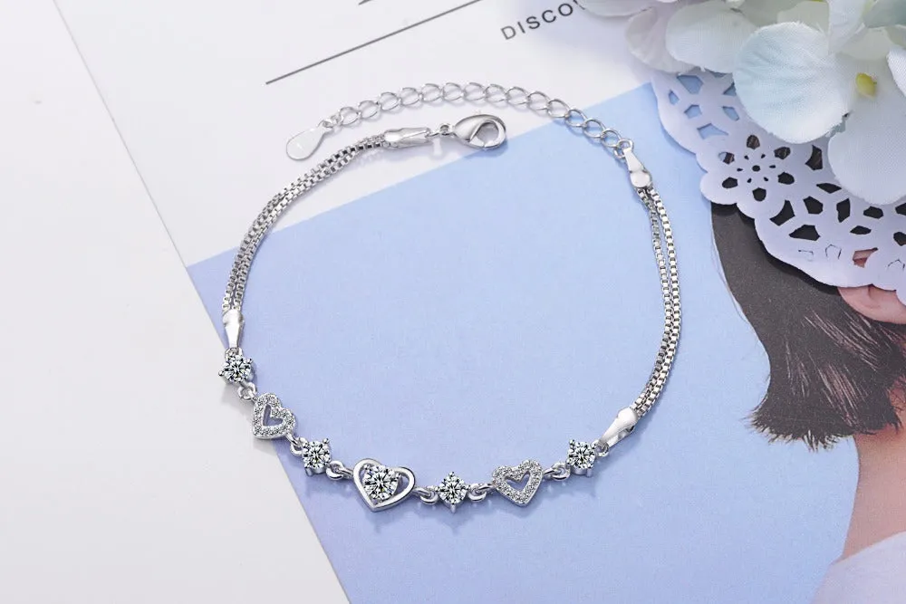 Heart shaped love bracelet