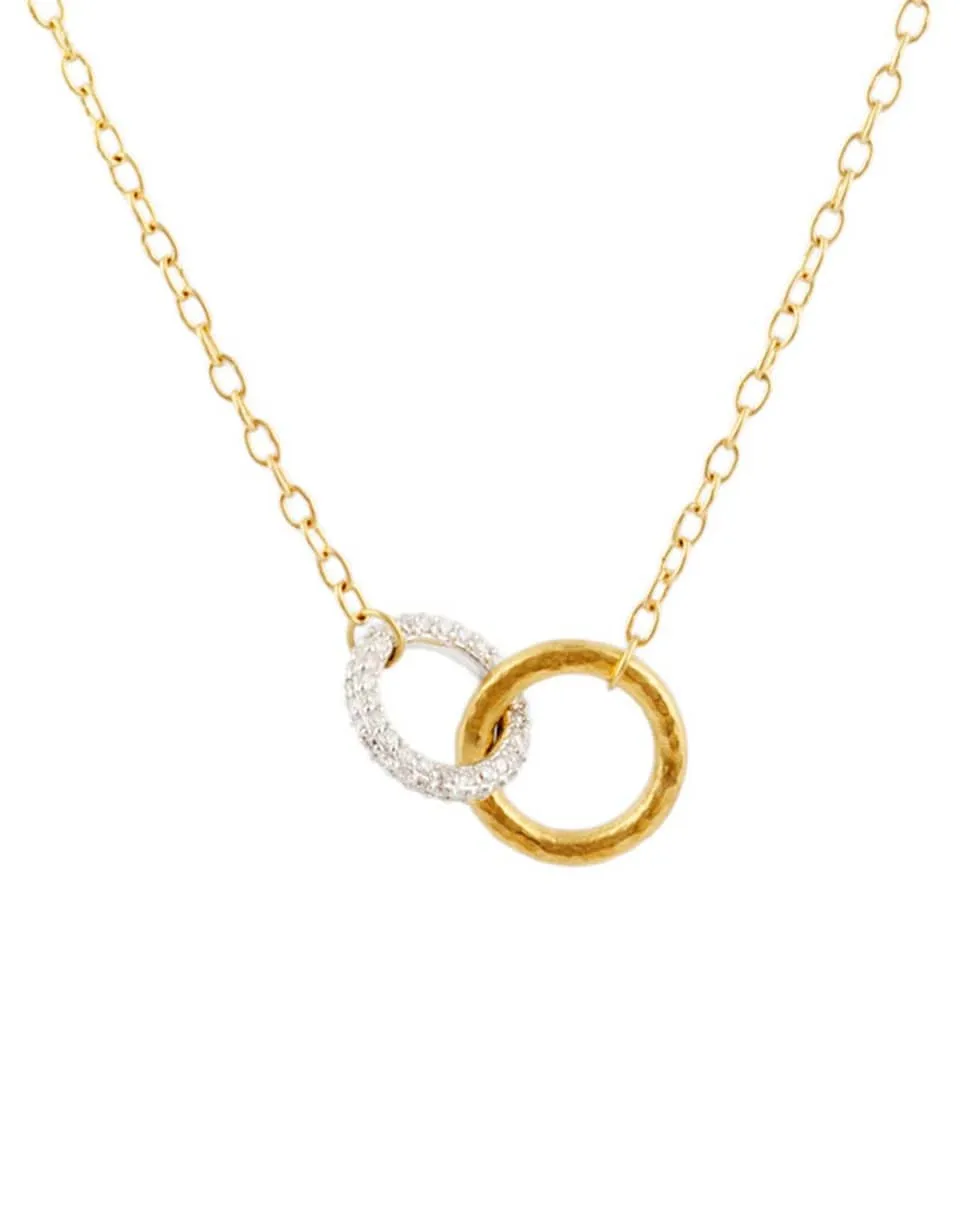 Hoopla Diamond Link Necklace