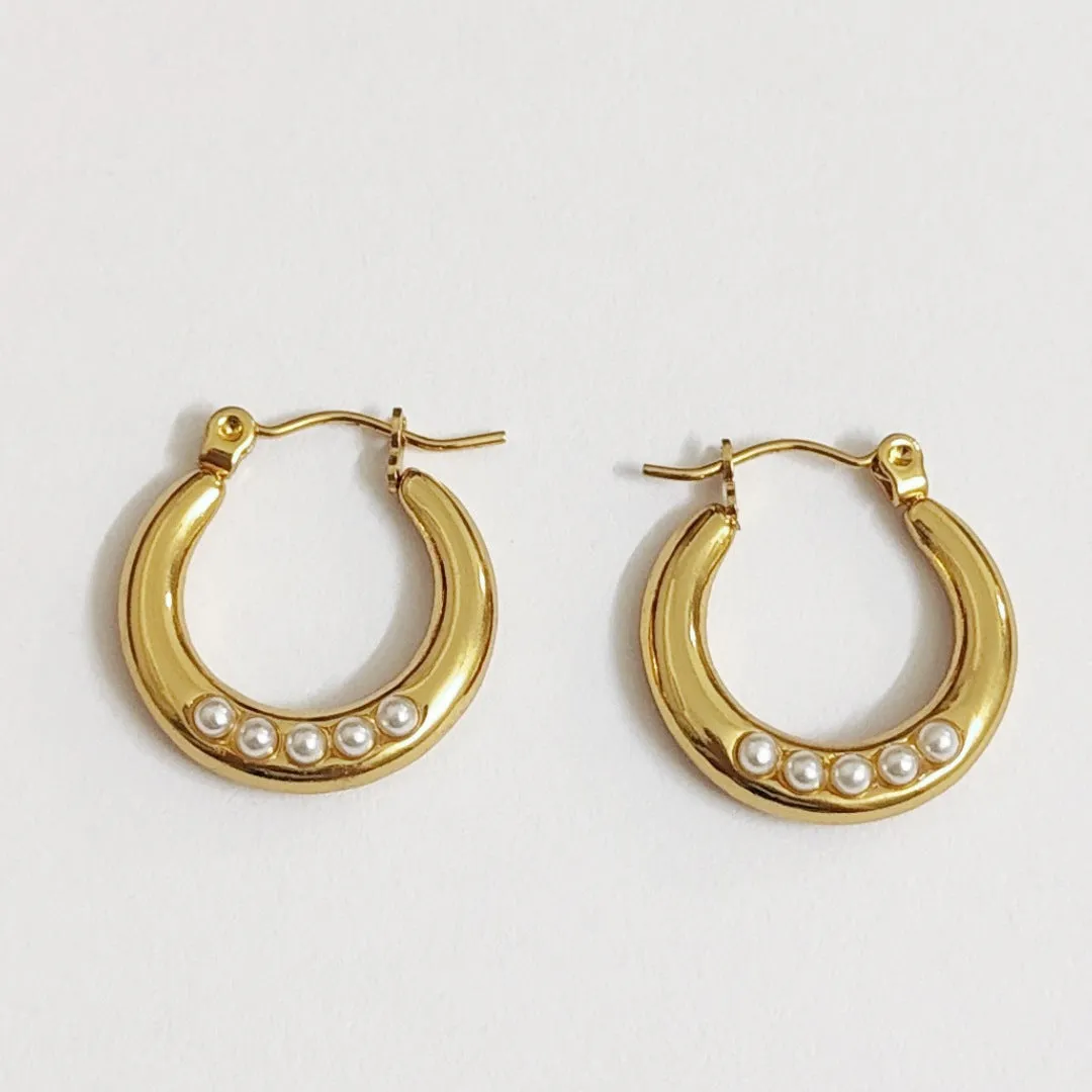 Just Lil Things Gold Hoop  Earrings jlt12189