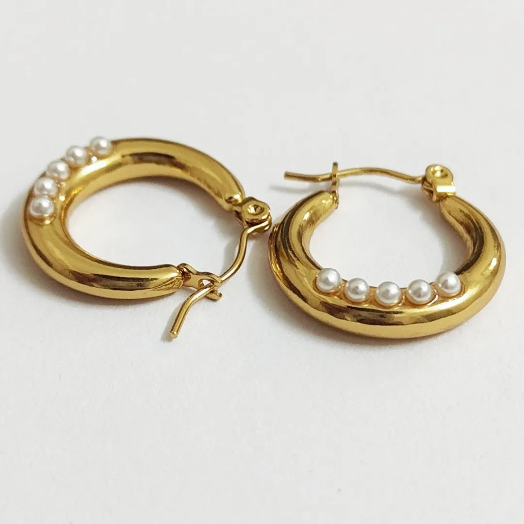 Just Lil Things Gold Hoop  Earrings jlt12189