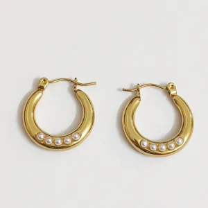 Just Lil Things Gold Hoop  Earrings jlt12189