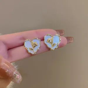 Just Lil Things White Pin Earrings jlt11929