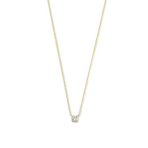 Le Marais Garance 14 karat gold necklace with zirconia stone