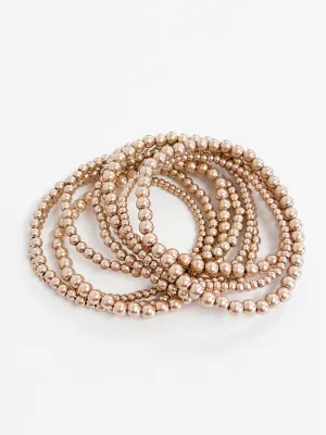 Lyla - Gold Beaded Bracelet Set